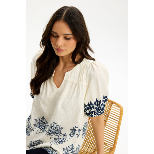 In-front Bluse Lotus